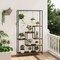 6-tier Tall Plant Stand 71" Metal Indoor Plant Shelf With 10 Hanging Hooks